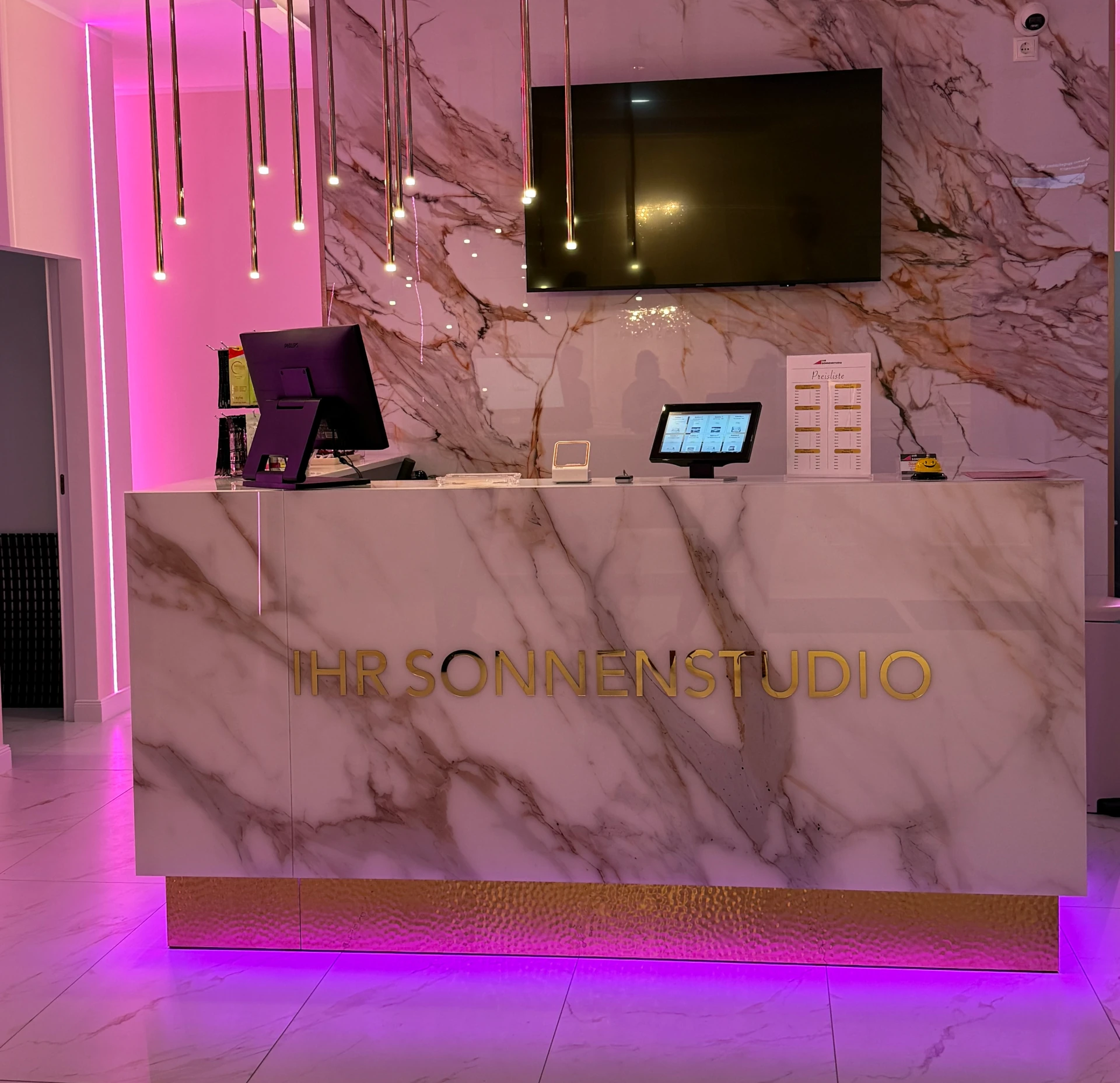 Oświetlenie solarium